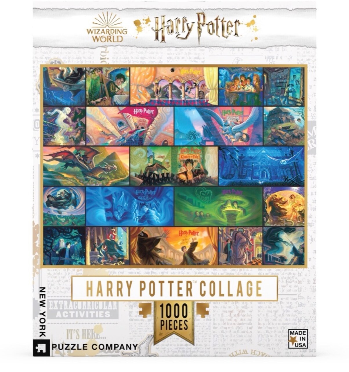 New York Puzzle Company Harry Potter Collage 1000 Piece Piece Jigsaw Puzzle